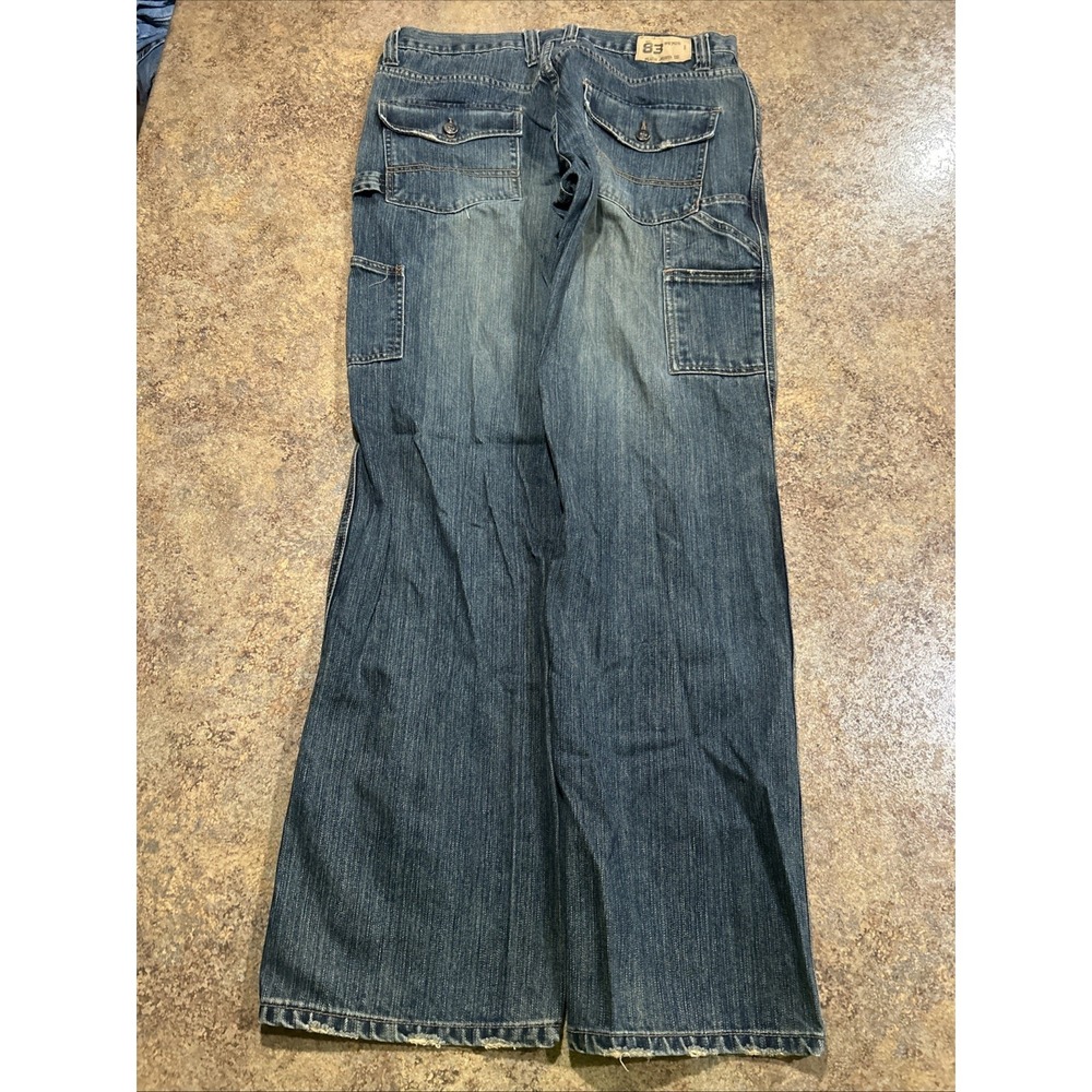 Vintage Y2k Plugg Jeans 34x32 Baggy Flaps Carpenter Skater Grunge Bootcut